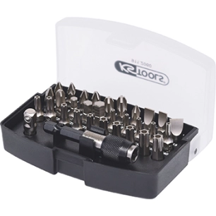 coffret embouts et porte embouts 1/4'' composé d'embouts tournevis, hexagonaux et torx.