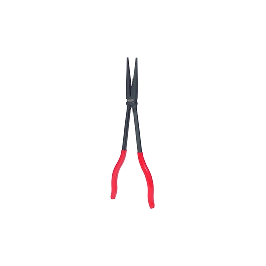 pince à becs droits extra longue. pour les endroits difficiles d'accés. longueur totale: 270 mm.