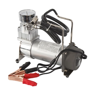 compresseur d'air portable, 12v- 10.5 bar - 70 l/min, se branche sur la batterie avec 2 pinces crocodiles. -pl