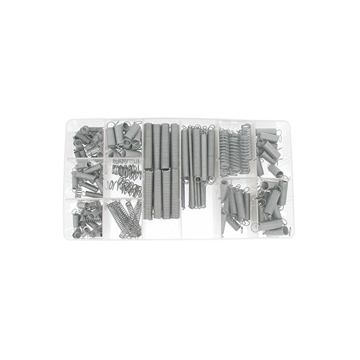 coffret assortiment de ressorts d'extension et de compression pour multiples applications. contient 190 pièces.
