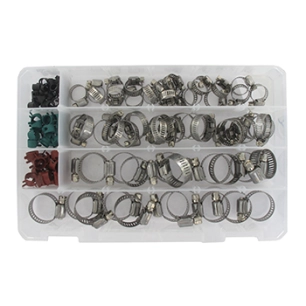 coffret assortiment de colliers élastique ou à visser. contient 120 pièces