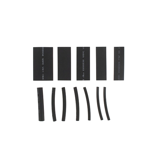 coffret / assortiment de 12 manchons noir en gaine thermorétractable ø: 3,2mm, 4,8mm, 6,4mm, 9,5mm, 12,7mm et 19mm d'une longueu