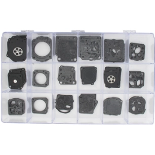 coffret assortiment de membranes & joints adaptable pour carburateurs zama c1 - c1s - c2. contient 85 pièces.