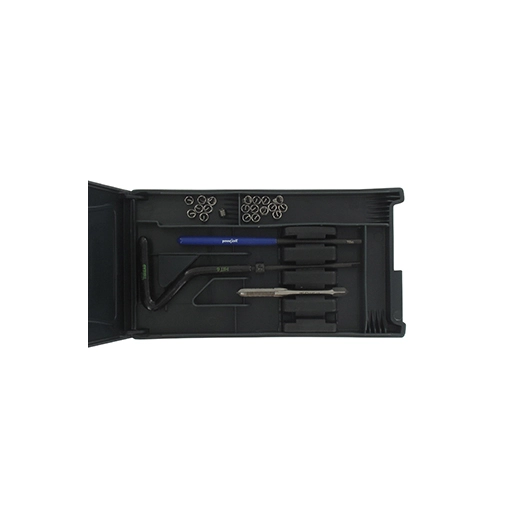 pochette de réparation m4 x 0,7 pour filetages endommagés, livré avec outillage et inserts.