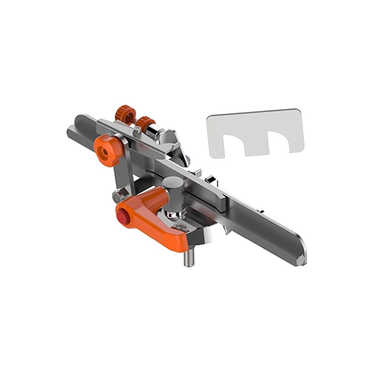 etau pour affutage des lamiers de taille haies, adaptable sur affuteuses tecomec modèles jolly et compact.