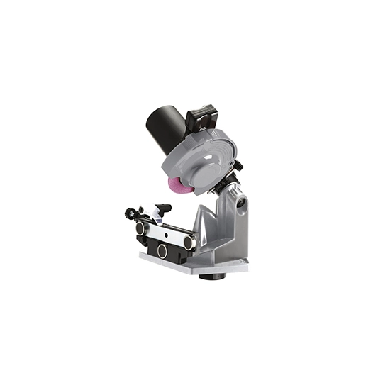 affûteuse électrique tecomec microjolly sur batteries 10,8 v. recharge complète en 15 minutes et permettant l'affutage jusqu'à 4