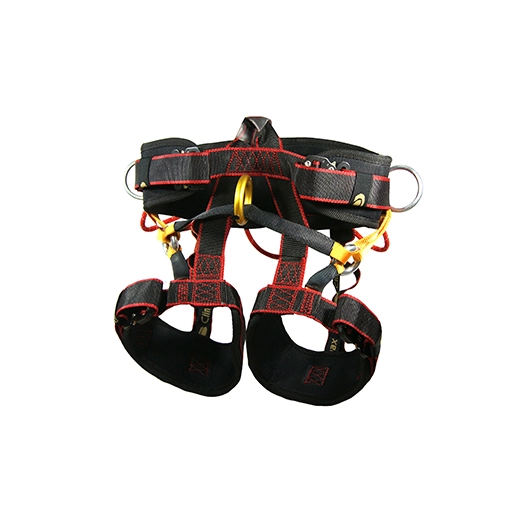 baudrier d'élagage sous-fessier avec un point de suspension ventral (en813) et deux boucles latérales sur ceinture (en358). comp