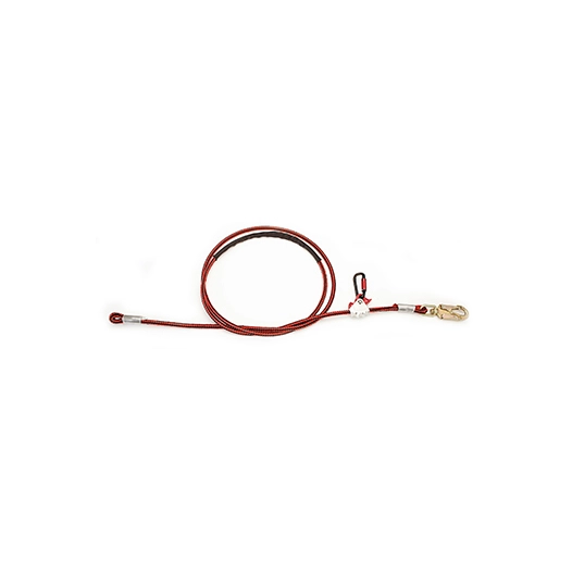 longe de sécurité de 4 mètres en358 en polyamide et âme acier et diamètre 10mm. avec crochet forgé d'ouverture 19mm en362, antic