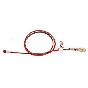 longe de sécurité de 4 mètres en358 en polyamide et âme acier et diamètre 10mm. avec crochet forgé d'ouverture 19mm en362, antic