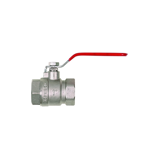 vanne à bille laiton chromée filetage 1/2''- 1/2''.