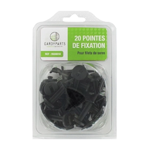 jeu de 20 pointes de fixation universelles pour filets de serre.
