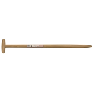 manche en bois dur poncé adaptable pour bêche, béquille t, ø39mm x 0,9m.