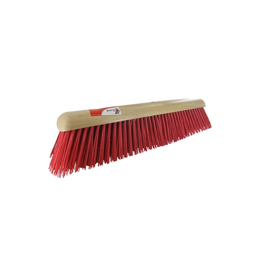 brosse pour balais de rue en fibre artificielle rouge. largeur 50 cm. ø 23 mm.