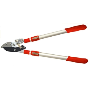 coupe branches ozaki à bras télescopiques 6 positions de 65 à 93cm, avec lame enclume pour bois durs et crémaillère pour une rep