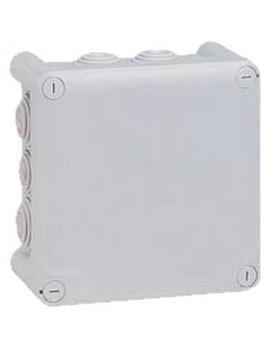 Boîte de dérivation plexo carrée 130 x 130 mm vg 10 entrées gris   
