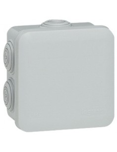 Boîte de dérivation plexo carrée 65 x 65 mm vg 7 entrées gris   