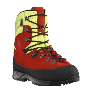 chaussures de protection tronçonnage ce classe 2haix protector forest 2.1 gtx jaune et rougesécurité maximale lors du travail