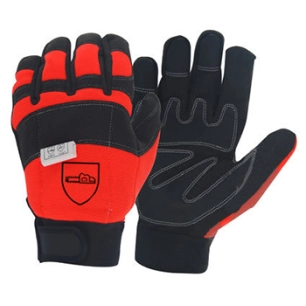 gants de tronçonnage été taille 11/xl, avec protection du dos de la main sur le gant gauche. norme en381 - classe 0, en388 - 212
