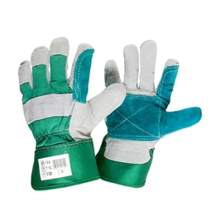 paire de gants de manutention en croute de vachette, doublée coton, de taille 10/l. norme ce en420 et en388 - 3133x.