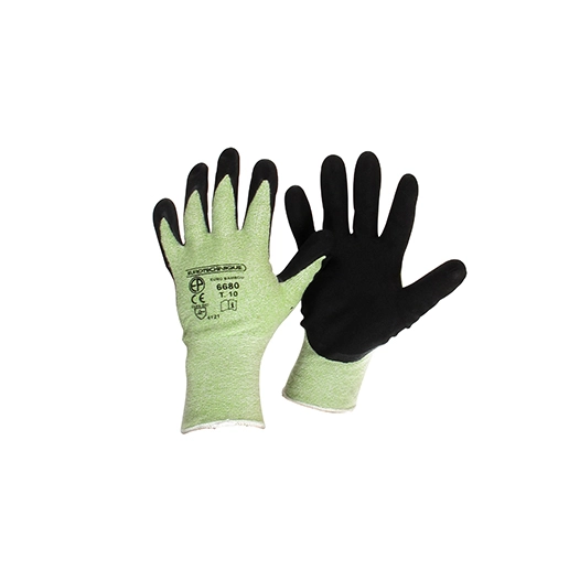 gants d'atelier en bambou (hypoallergénique), nylon et spandex avec paume enduite en nitrile pour une bonne préhension lors de l