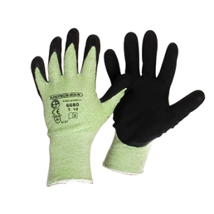 gants d'atelier en bambou (hypoallergénique), nylon et spandex avec paume enduite en nitrile pour une bonne préhension lors de l