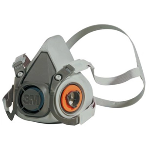 demi-masque de protection respiratoire 3m classique, série 6000 en kraton avec système à baïonette pour deux filtres. taille moy