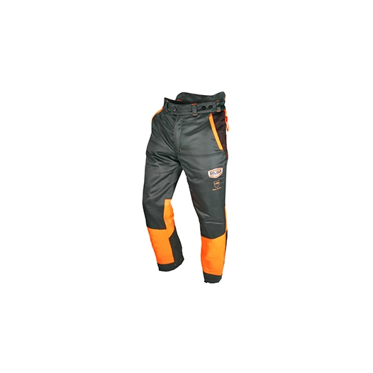 pantalon de bûcheronnage multi-poches. norme ce en381-5, classe 1 (20 m/s), type a. taille l- (46/48). homologué kwf.