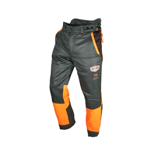 pantalon de bûcheronnage multi-poches. norme ce en381-5, classe 1 (20 m/s), type a. taille l- (46/48). homologué kwf.