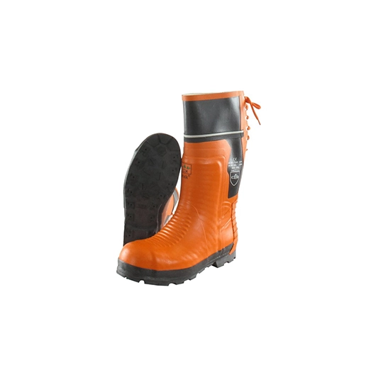 bottes forestière de taille 44, classe 2 coque métal caoutchouc vulcanisé.