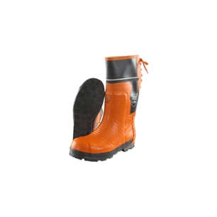 bottes de tronçonnage - classe 2 - avec coque métal - caoutchouc vulcanisé - ce en0321 - normes en iso 17249 et en iso 20345 - t