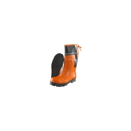 bottes de tronçonnage-classe 2-avec coque métal - caoutchouc vulcanisé - ce en0321 - normes en iso 17249 et en iso 20345- taille