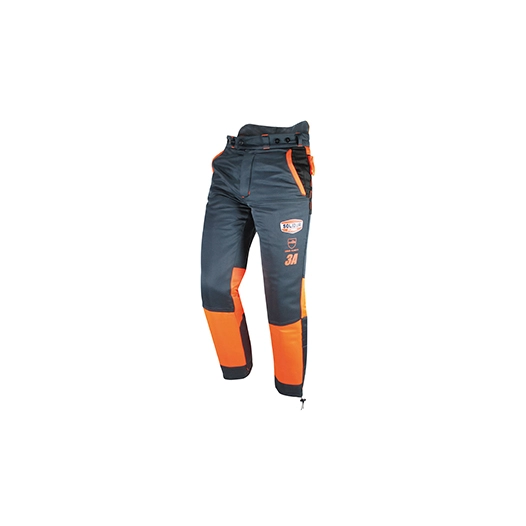 pantalon de bûcheronnage multi-poches. norme ce en381-5, classe 3 (28 m/s), type a. taille m 42/44.