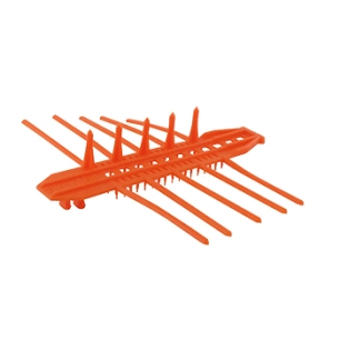 lot de 100 manchettes anti-morsures orange. protège jeune pousses des morsures de cerfs. réutilisable. -pl