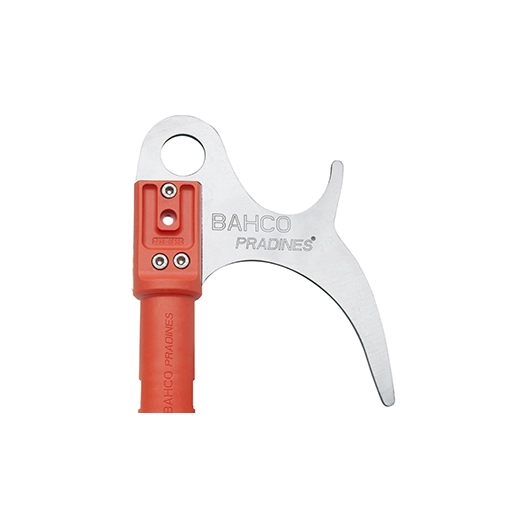 crochet en acier trempé bahco pour perche. permet de pousser ou tirer des branches. système de montage breveté pour assemblage e