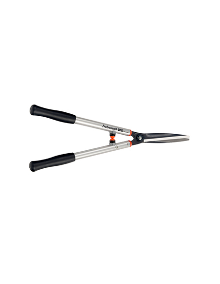 cisaille à haie bahco à lames droites (25cm) et manches aluminium longs (36cm). lame en acier trempé.