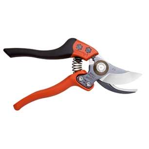 sécateur ergonomique bahco à poignée fixe. tête de coupe taille 2 (20mm). taille de poignée m, pour gaucher.