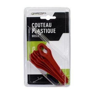 lot de 10 couteaux plastique adaptable bestgreen, bosch, einhell, greencut, güde, lidl modèles: art26li, art23li, art26accutrim,