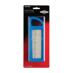 filtre à air et préfiltre briggs & stratton 992358 pour série 4. origine: 697014, 697153, 697634, 698083, 794422, 495115, 797008