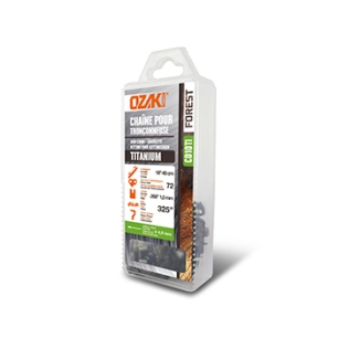 chaîne ozaki semi carrée, .325 .058 (1,5mm) induction titane - 72 entraîneurs