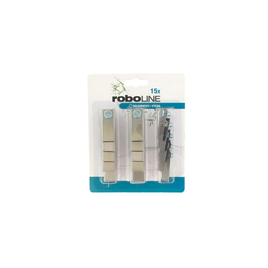 kit de 15 lames + vis d'origine pour robots belrobotics - etesia modèles big mow, green mow, parc mow, etm44, etm65, etm105. re