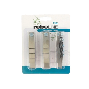 kit de 15 lames + vis d'origine pour robots belrobotics - etesia modèles big mow, green mow, parc mow, etm44, etm65, etm105. re