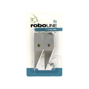 jeu de 2 lames supérieure pour robots al-ko modèles robolinho 100/3000/4000 et brill roboline r30. origine 440434, 442057.