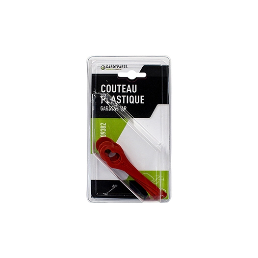 jeu de 5 couteaux plastique pour coupe bordures sans fil 20v gardenstar 455984. origine 87568. (sous coque).