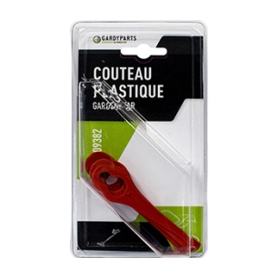 jeu de 5 couteaux plastique pour coupe bordures sans fil 20v gardenstar 455984. origine 87568. (sous coque).