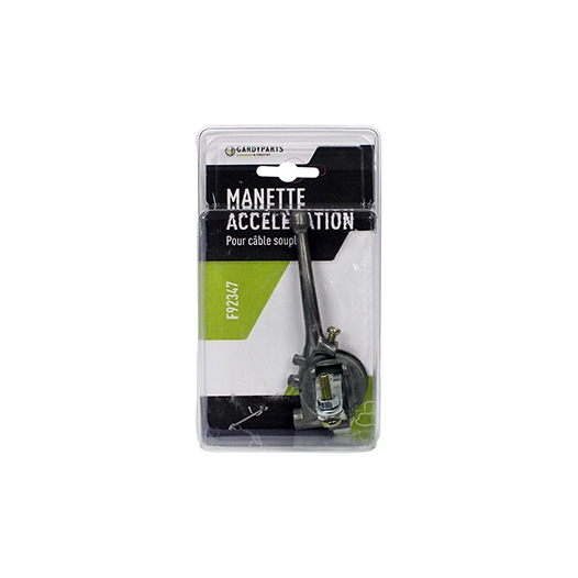manette d'accélération en aluminium avec fixation par collier ø: 19 à 22mm. (sous coque).