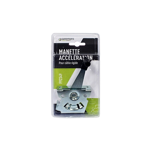 manette d'accélération universelle métallique pour câble rigide. (sous coque).
