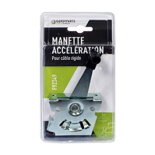 manette d'accélération universelle métallique pour câble rigide. (sous coque).