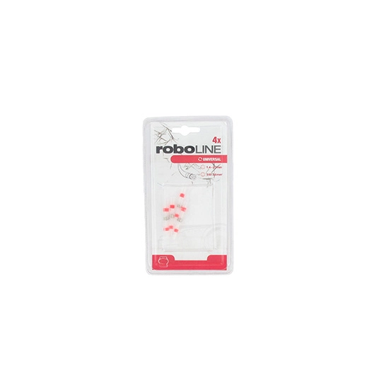 blister de 4 connecteurs de câble 2 connexions à sertir pour robot ambrogio - wiper. longueur 40mm, ø interne 2,7mm. pour câble