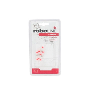 blister de 4 connecteurs de câble 2 connexions à sertir pour robot ambrogio - wiper. longueur 40mm, ø interne 2,7mm. pour câble