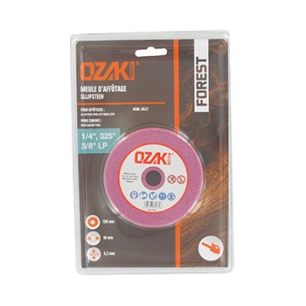 meule d'affûtage pour affuteuse mini-jolly. ø: extérieur: 100mm, alésage: 16mm, ep: 3,2mm. (sous coque).